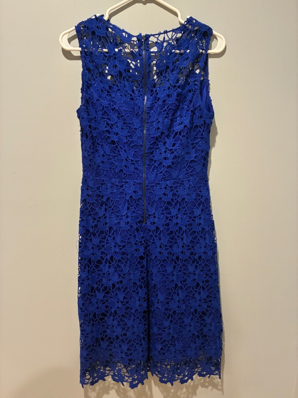 T Tahari Royal Blue Lace Midi Dress - Picture 4 of 5
